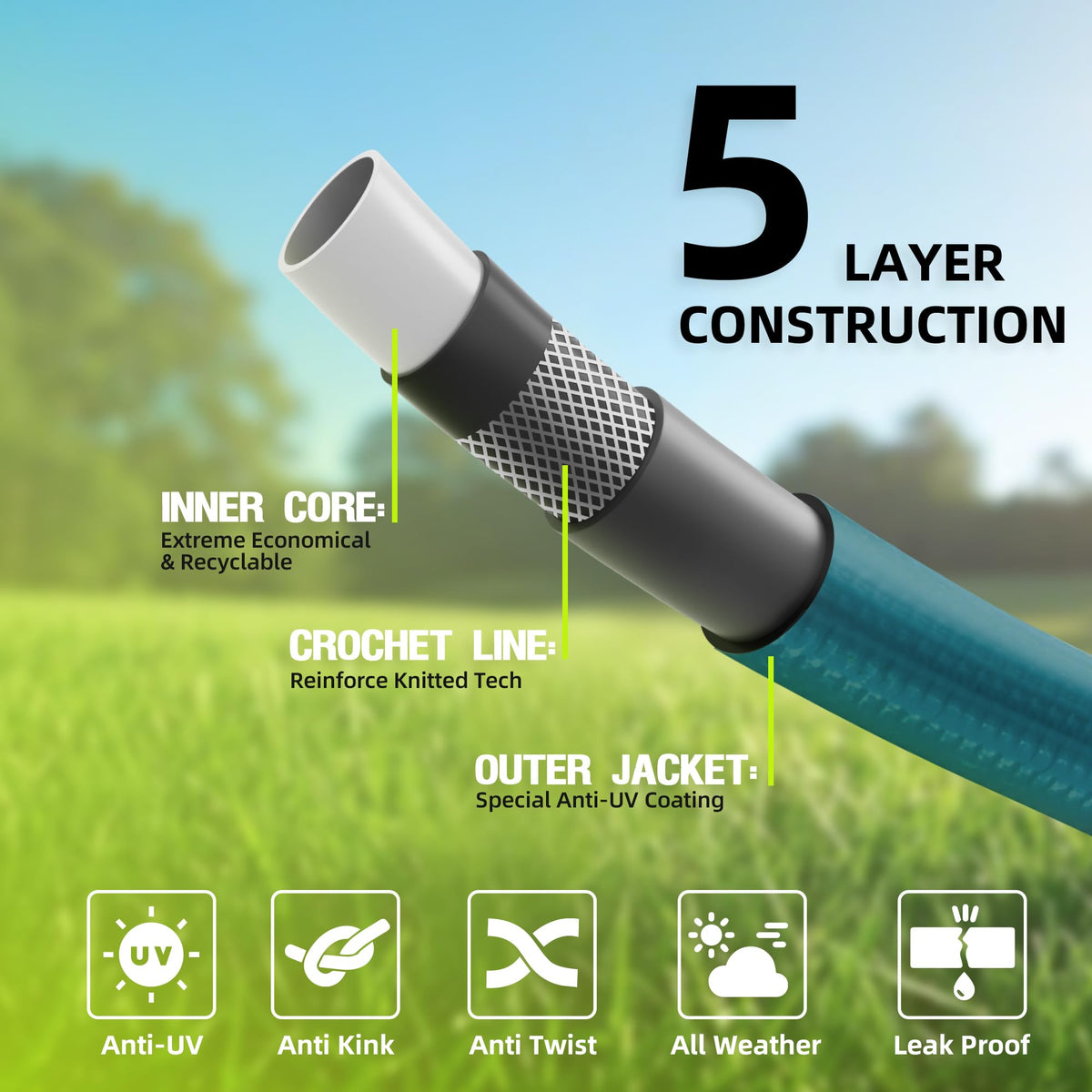 Worth Leader weather-resistant hose performing in cold and heat for outdoor tasks