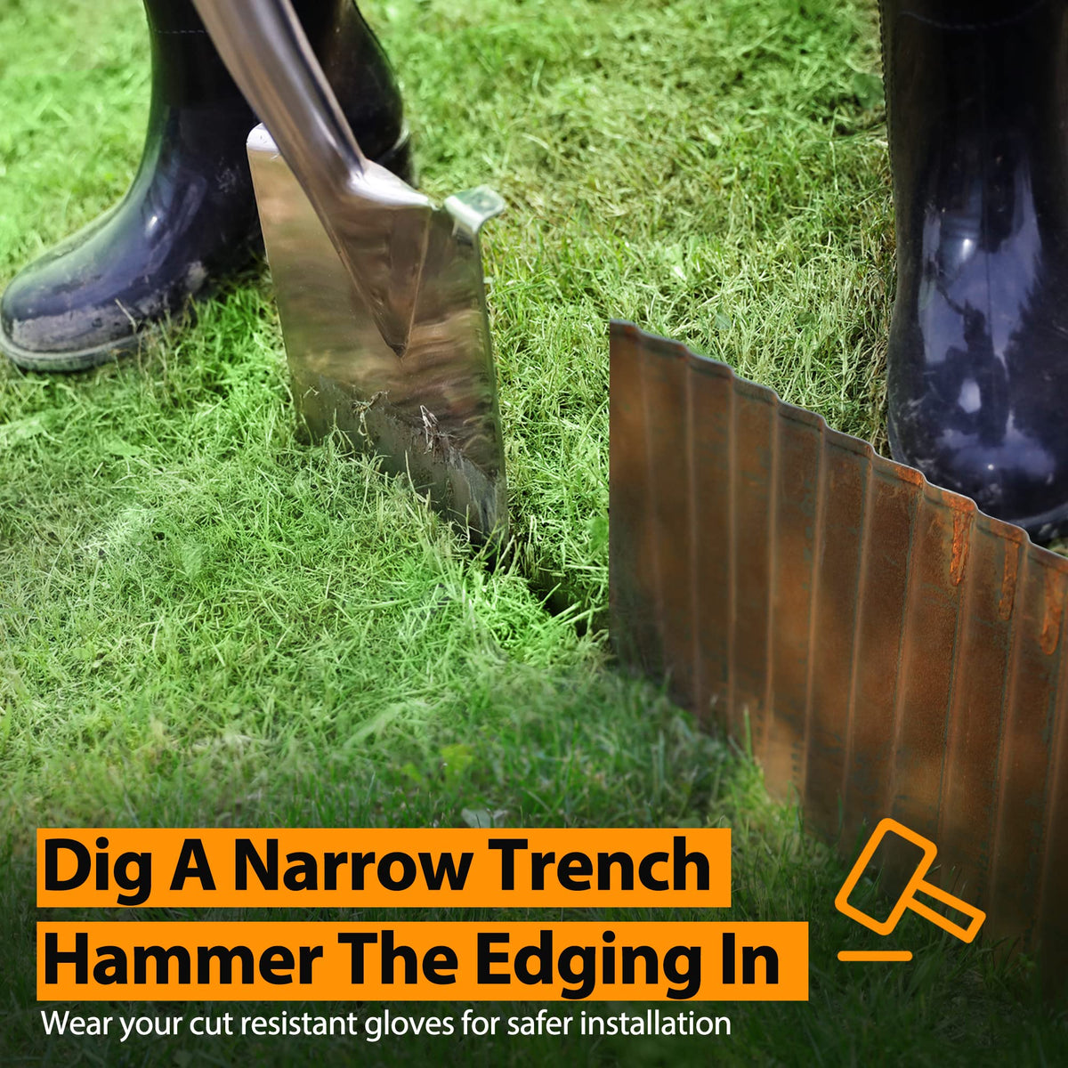 Worth edging supports planters, borders, and small landscape features.