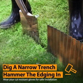 Worth edging supports planters, borders, and small landscape features.