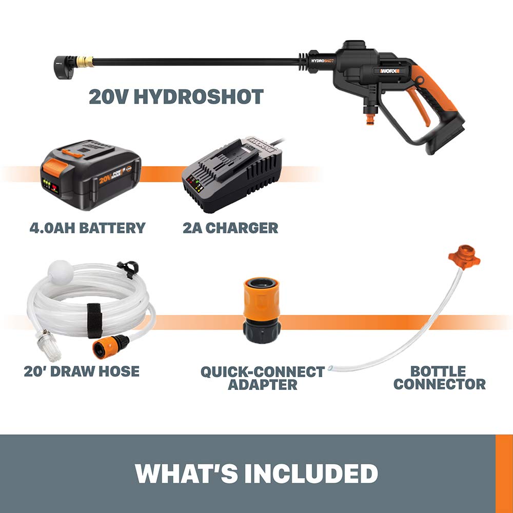 WORX HydroShot lightweight design emphasizing compact, easy handling