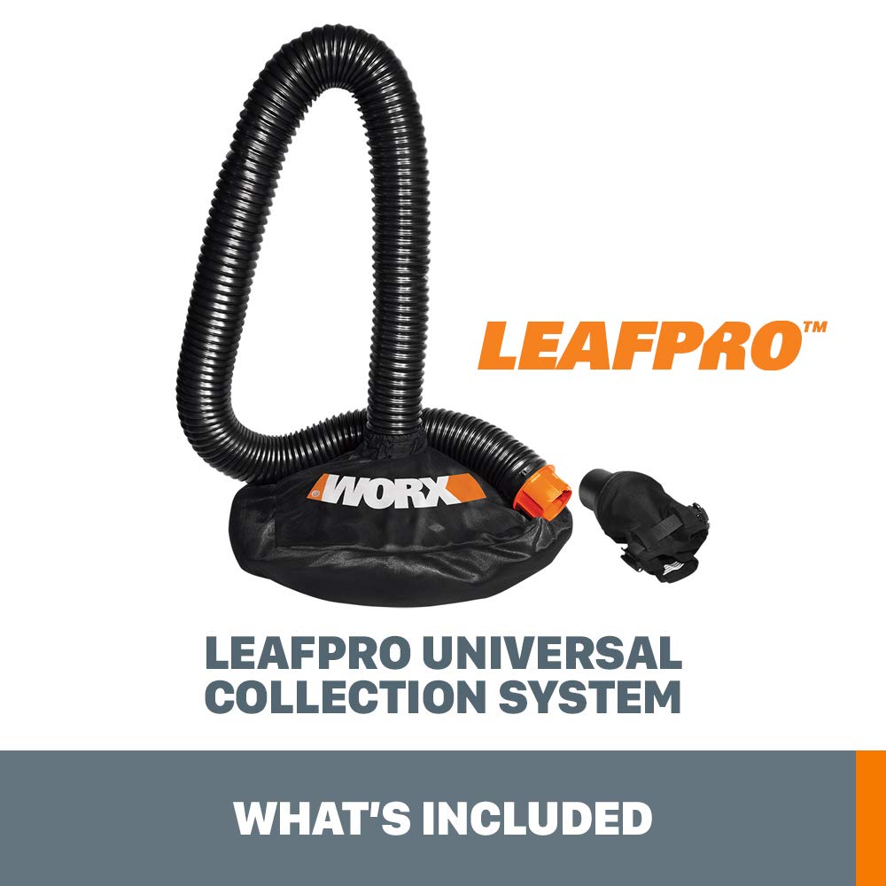 WORX Leafpro setup example with universal adapter and hose ready to use