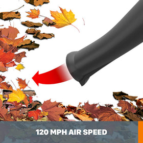 WORX lightweight blower weighs 2.7 lbs for easy one-handed use.