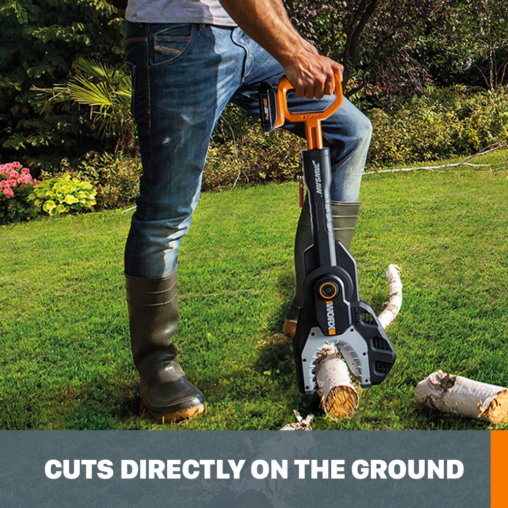 Power Share compatible WORX battery powers multiple tools.