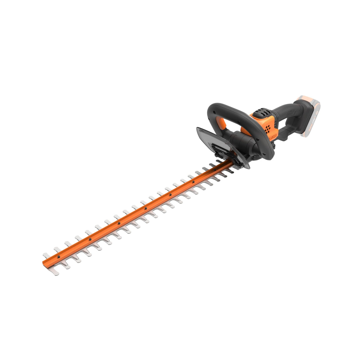 WORX WG261.9 hedge trimmer body showing lightweight, balanced handling for easy trimming
