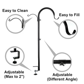 WOSIBO deck hook rail clamp fits up to 2.5 inches for universal setup