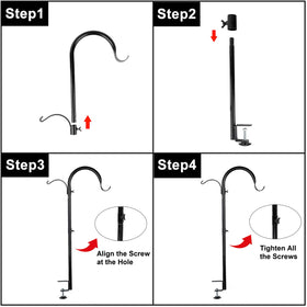 WOSIBO deck hook rotating branches allow sunlit baskets at various angles