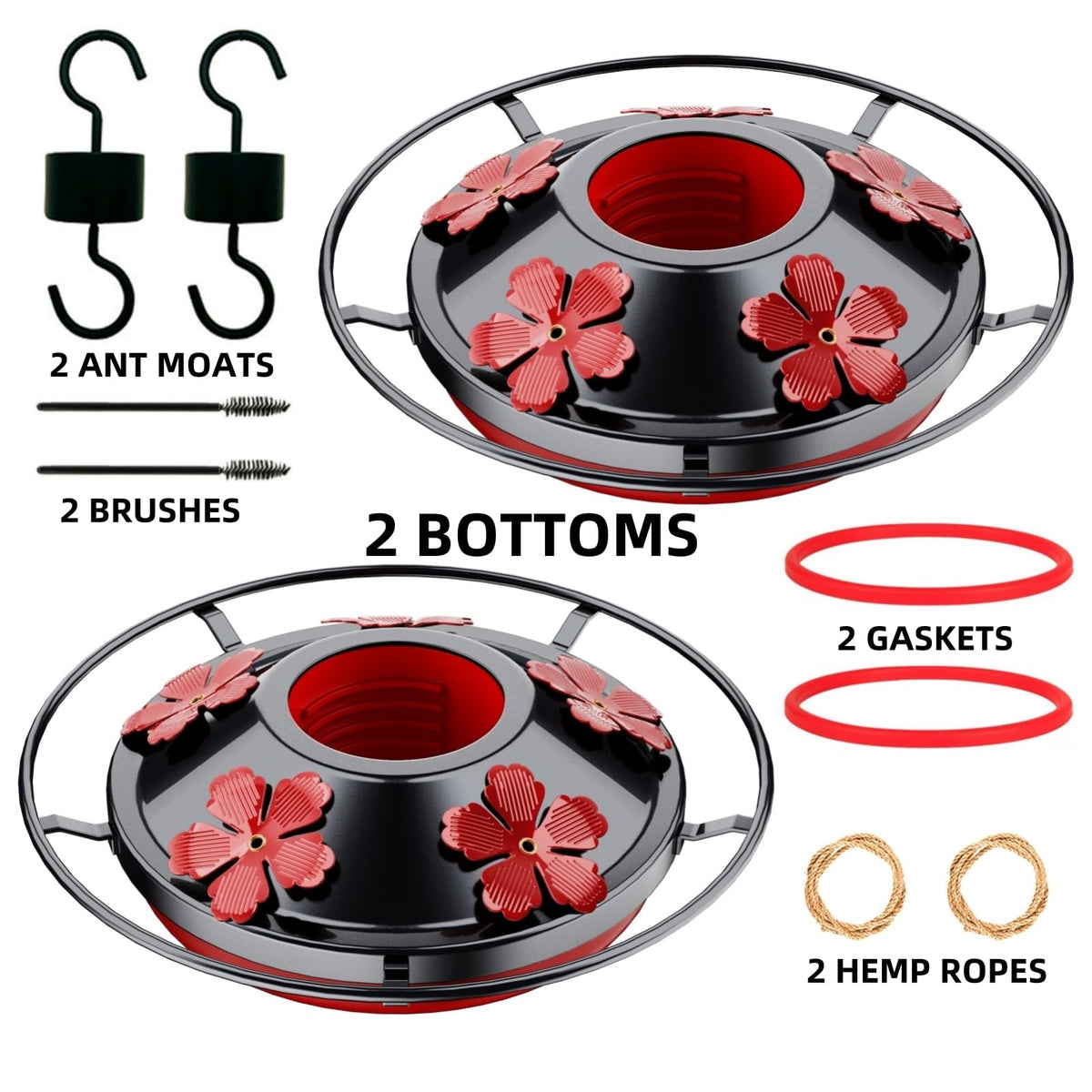 WOSIBO hummingbird ant moat hooks help nectar access while deterring insects