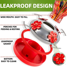 WOSIBO feeder with ant moat helps deter nectar raiders