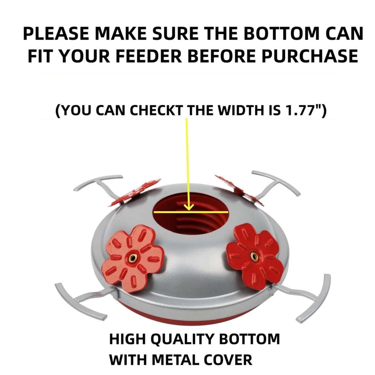 WOSIBO red plastic bottom seals the assembly securely.