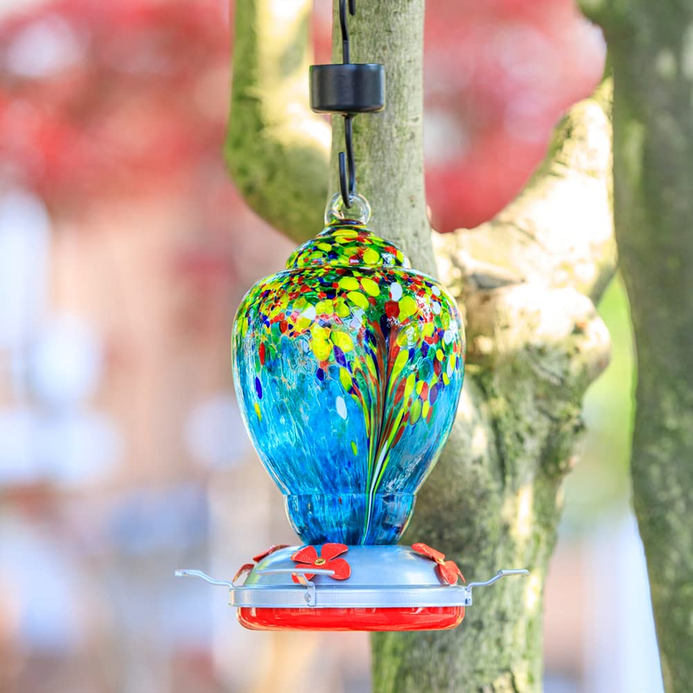 WOSIBO hand-blown glass close-up showing color depth for patio charm