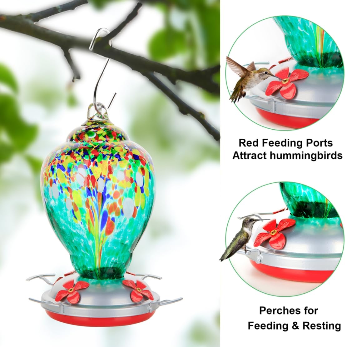 WOSIBO feeder hanging hook enables flexible patio or balcony placement
