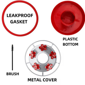 WOSIBO red plastic base adds color and helps seal the bottom section