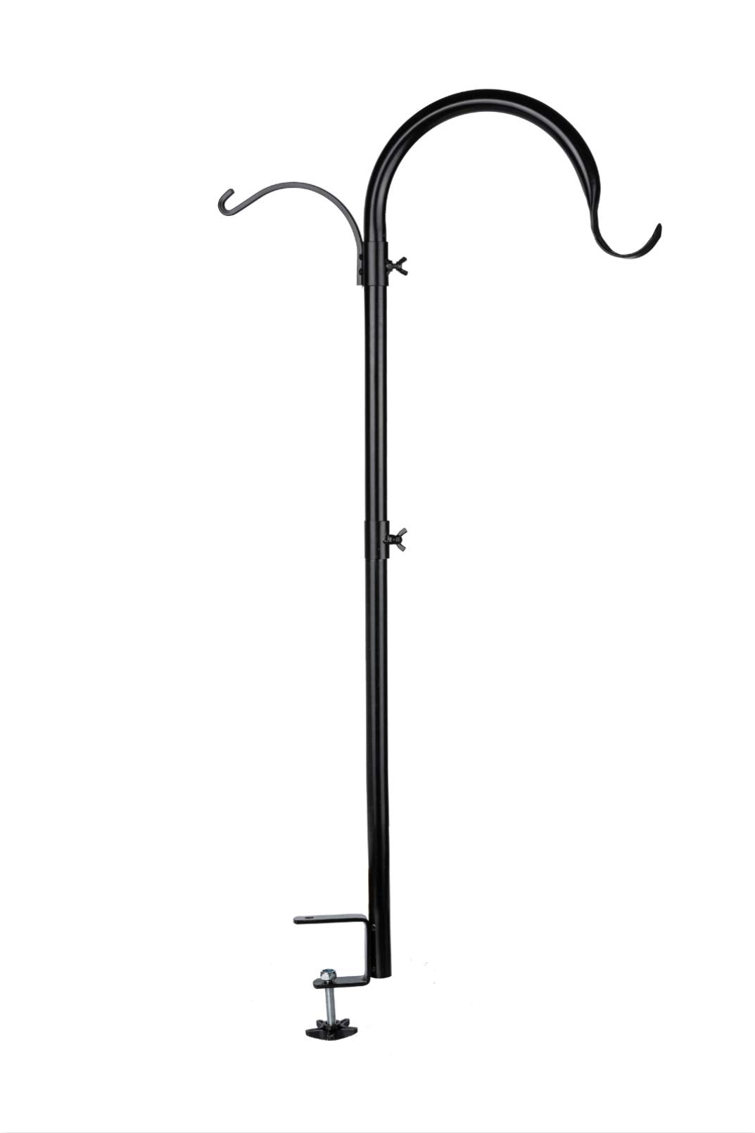 WOSIBO three-span deck hook assembly on a rail, versatile for bird feeders and decor