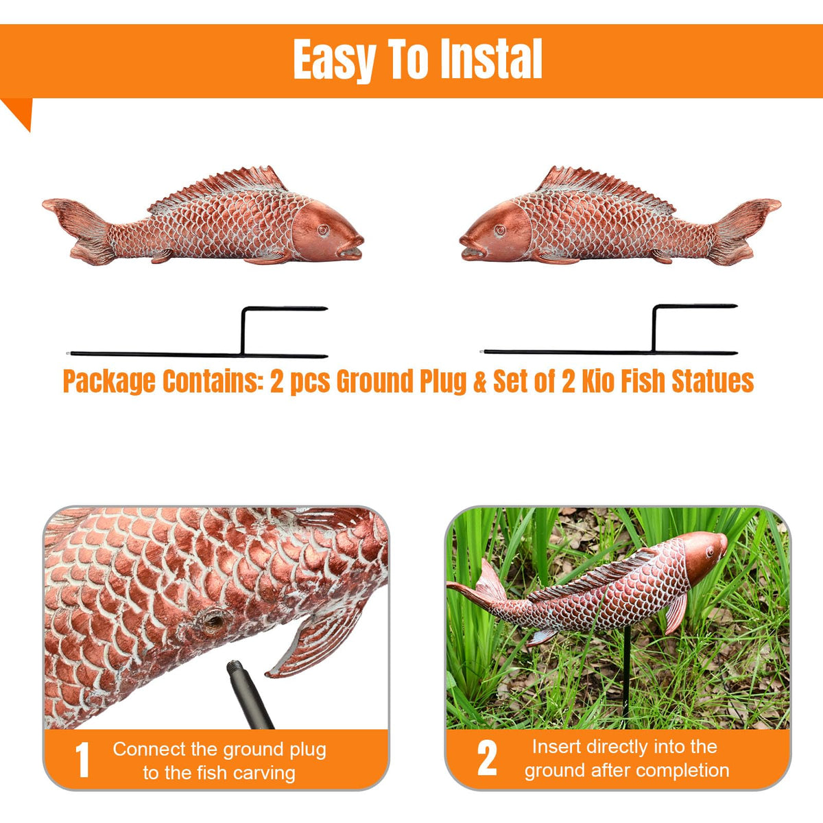 Wosuine handcrafted koi fish details showcase artisan-made charm