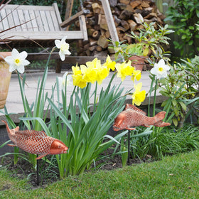Wosuine koi garden decor closeup highlights textured 3D scales