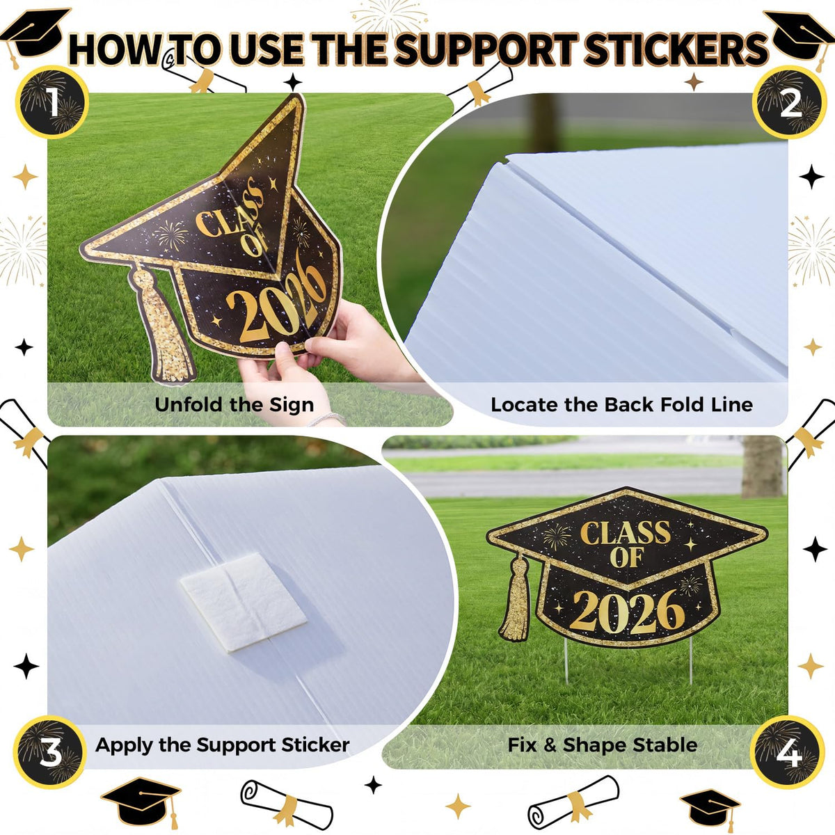 Wothfav easy-setup stakes ensure quick, tool-free lawn installation