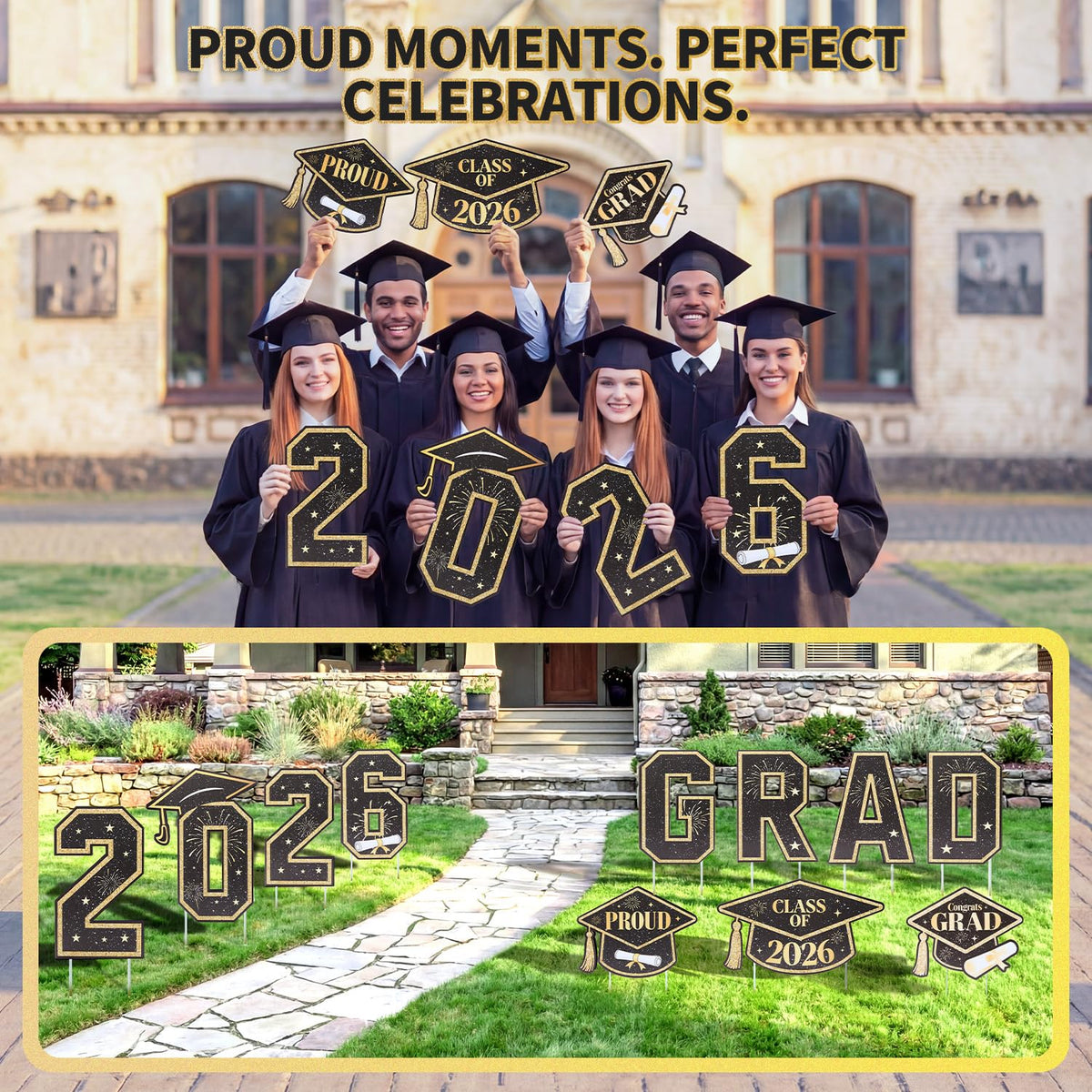 Wothfav front-yard display withstands weather for lasting graduation visuals