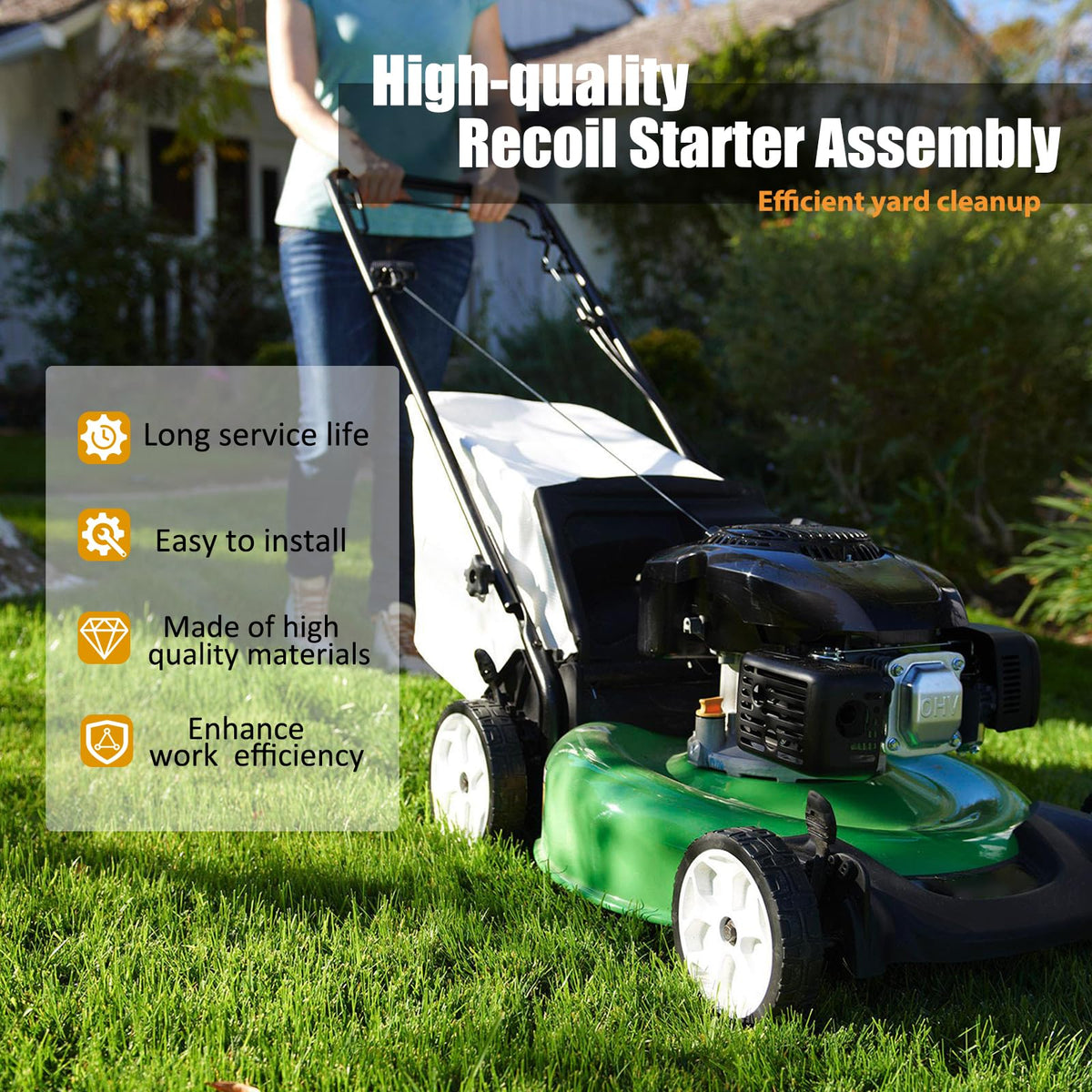 WOTIAN mounting holes fit 6.85 inches apart for precise mower compatibility.