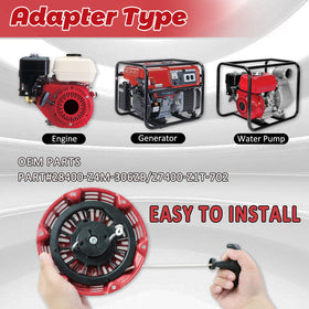 WOTIAN package includes starter, bolts, and pull rope for replacement.