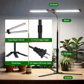 Wotime Grow Light full spectrum LEDs support indoor plant photosynthesis