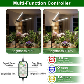 Wotime Grow Light flexible gooseneck angles for 360-degree illumination