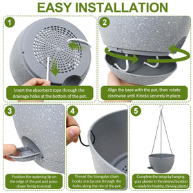 WOUSIWER compatible with ivy, ferns, herbs for a vibrant display