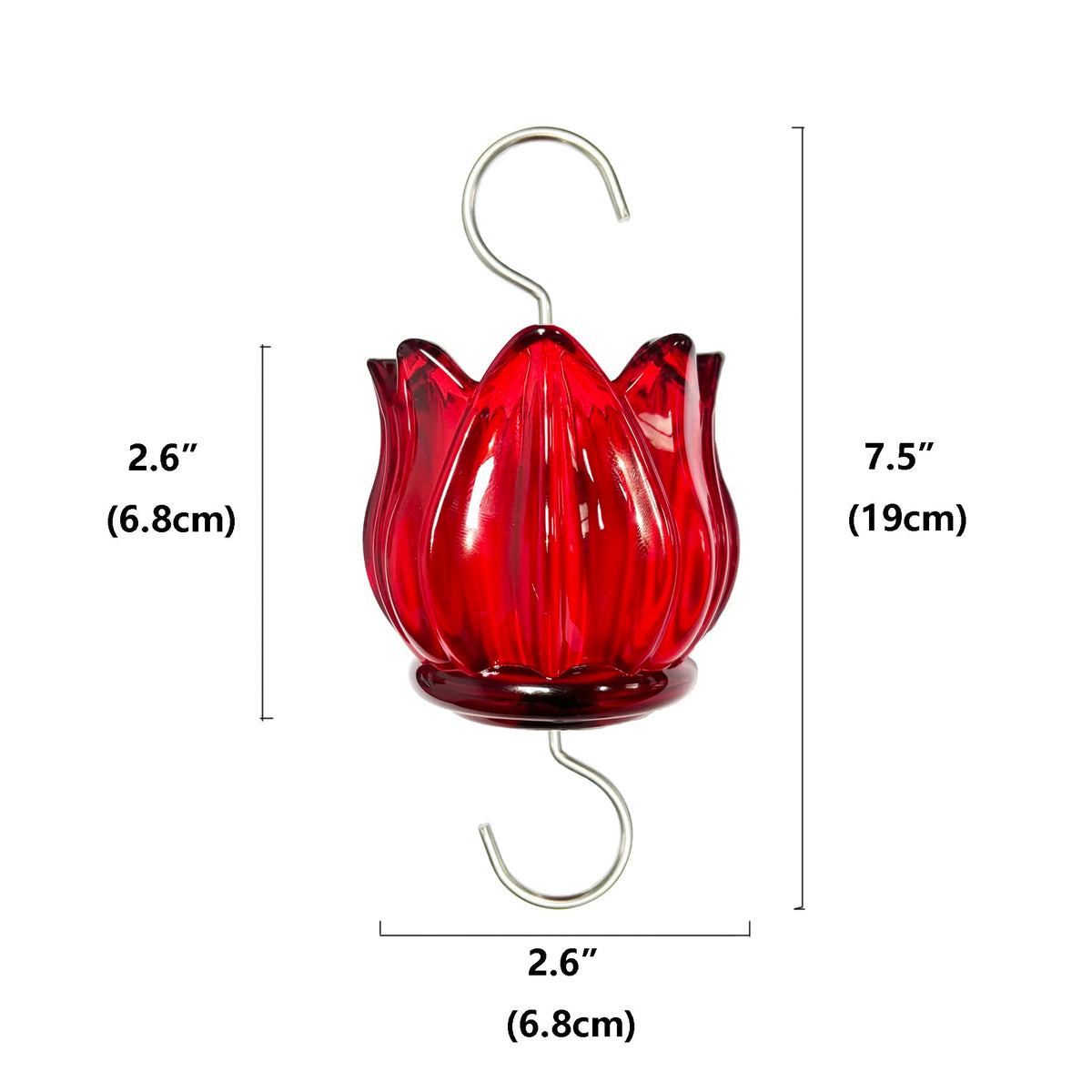 WOWARE ant moat glass flower design deters ants while enhancing the feeder setup.