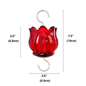 WOWARE ant moat glass flower design deters ants while enhancing the feeder setup.