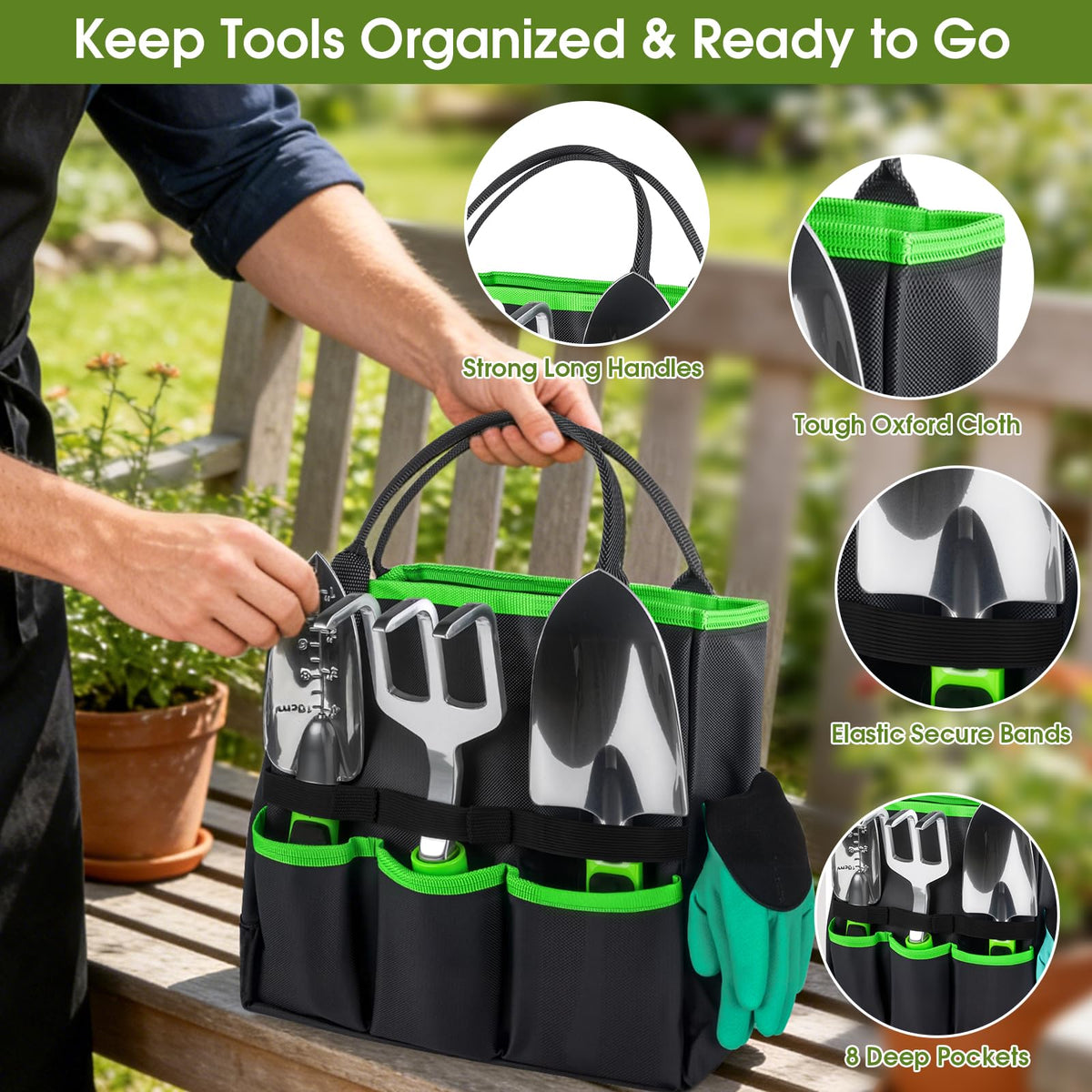 WOWBOX garden tools set cultivator for breaking clumps and mixing nutrients