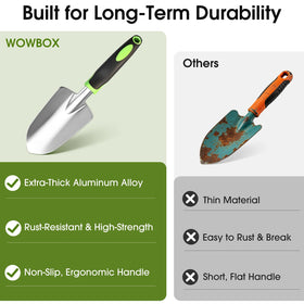 WOWBOX garden tools set hand rake for soil loosening and leveling