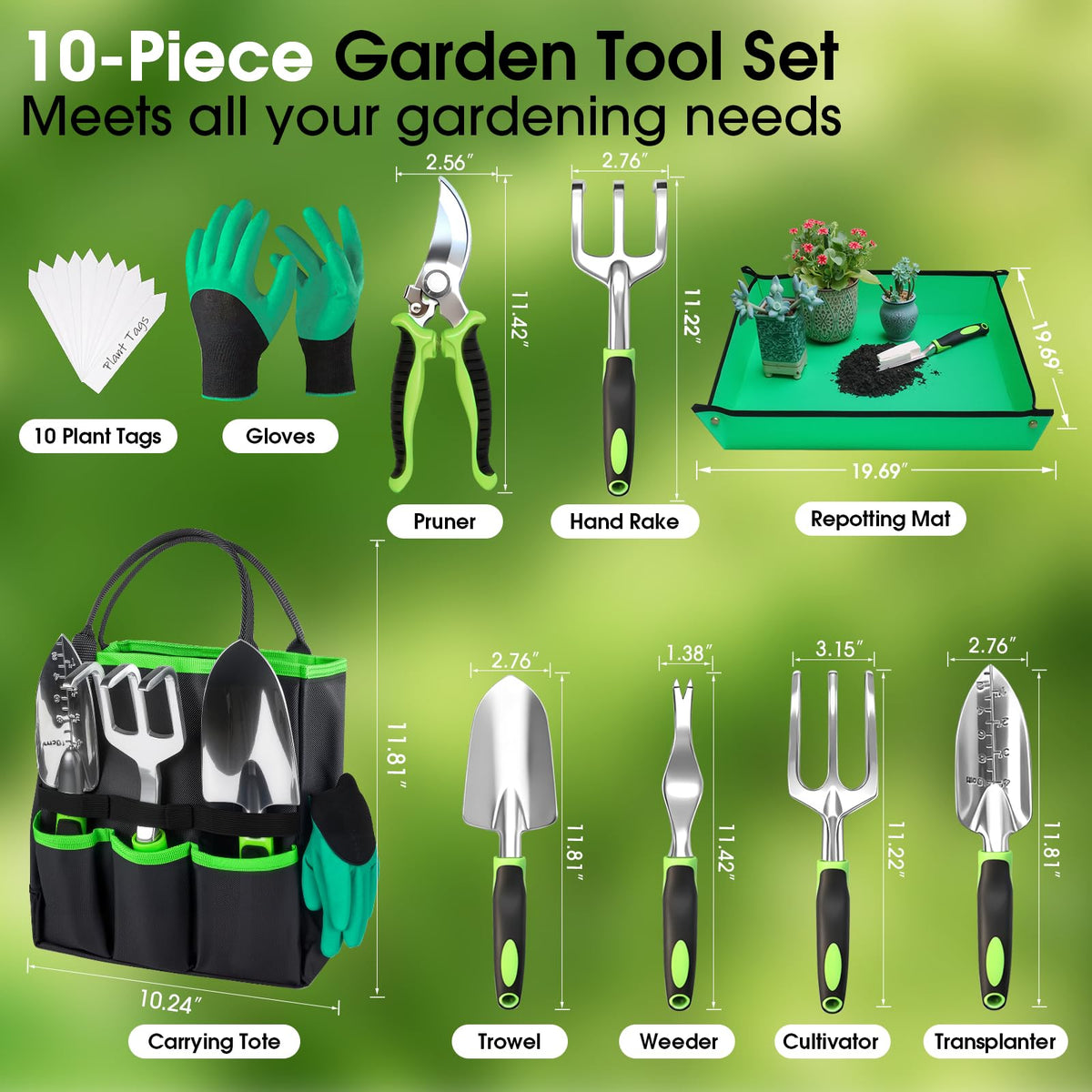 WOWBOX garden tools set trowel with ergonomic handle for digging