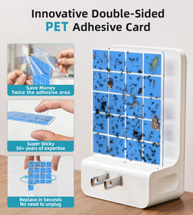 WowCatch double-sided adhesive surface for extended trap capture