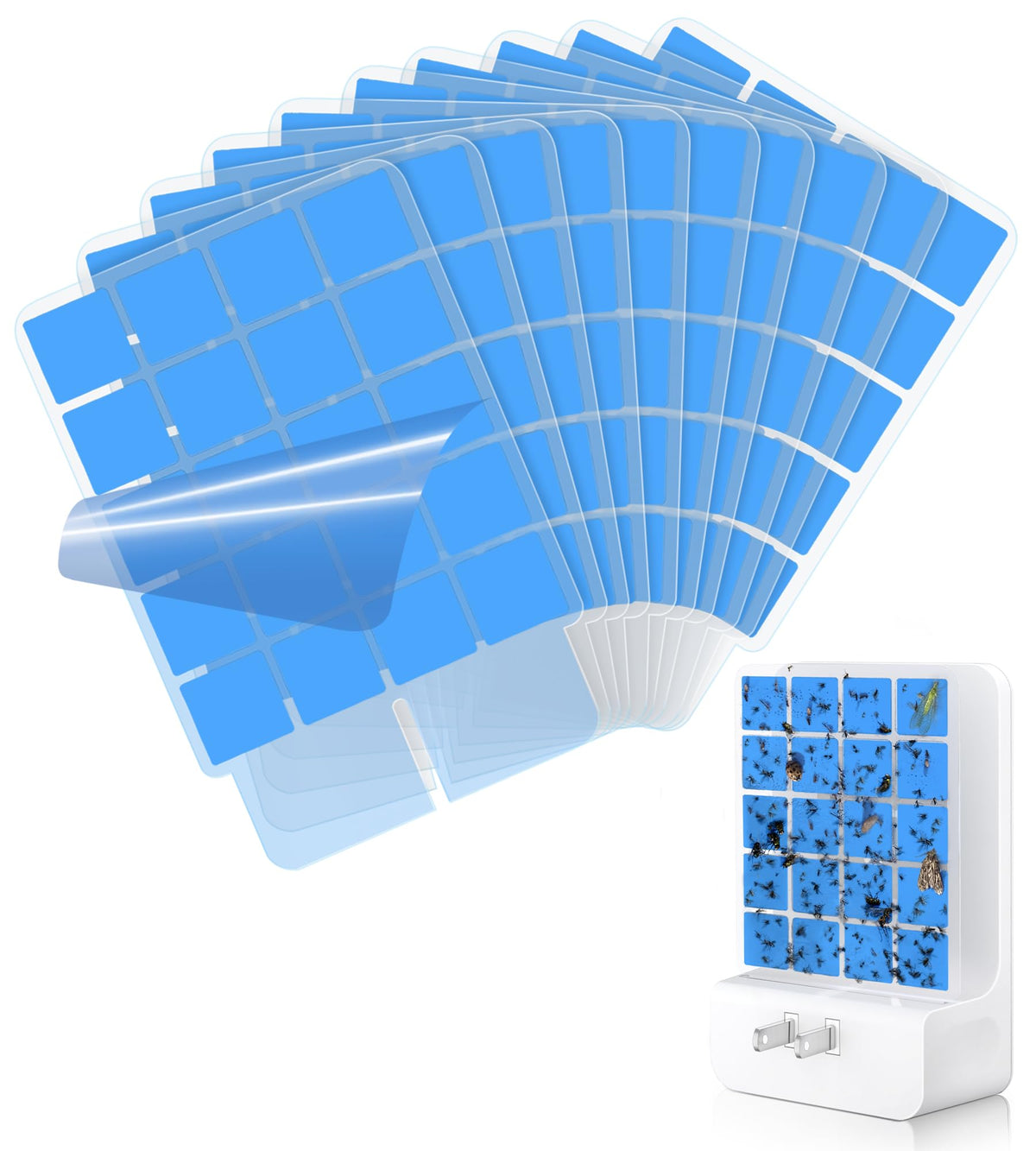 WowCatch double-sided adhesive card for the N386A-Pro with extended sticky surface for stronger trapping.