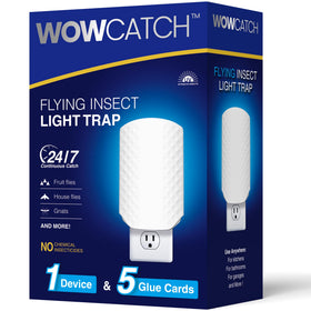 WowCatch front view of the trap with blue LED attraction for indoor use.