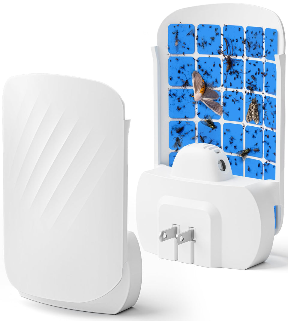 WowCatch plug-in trap front view in kitchen, showing compact mess-free design