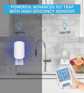 WowCatch refill sticky card close-up highlights durable adhesive.