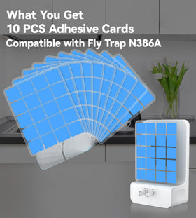 WowCatch replacement adhesive cards 10-pack for N386A-Pro devices, easy maintenance.