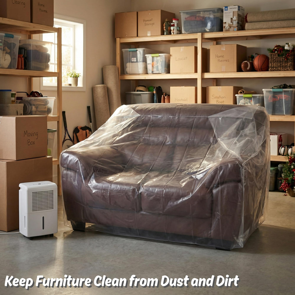 Wowfit 34x42 moving bag in use for multiple furniture items