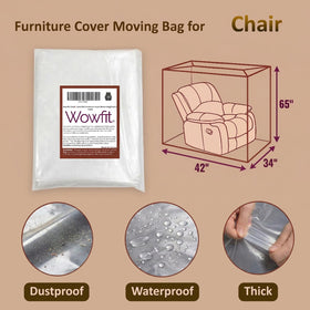 Wowfit clear plastic recliner cover protects visibility and furniture