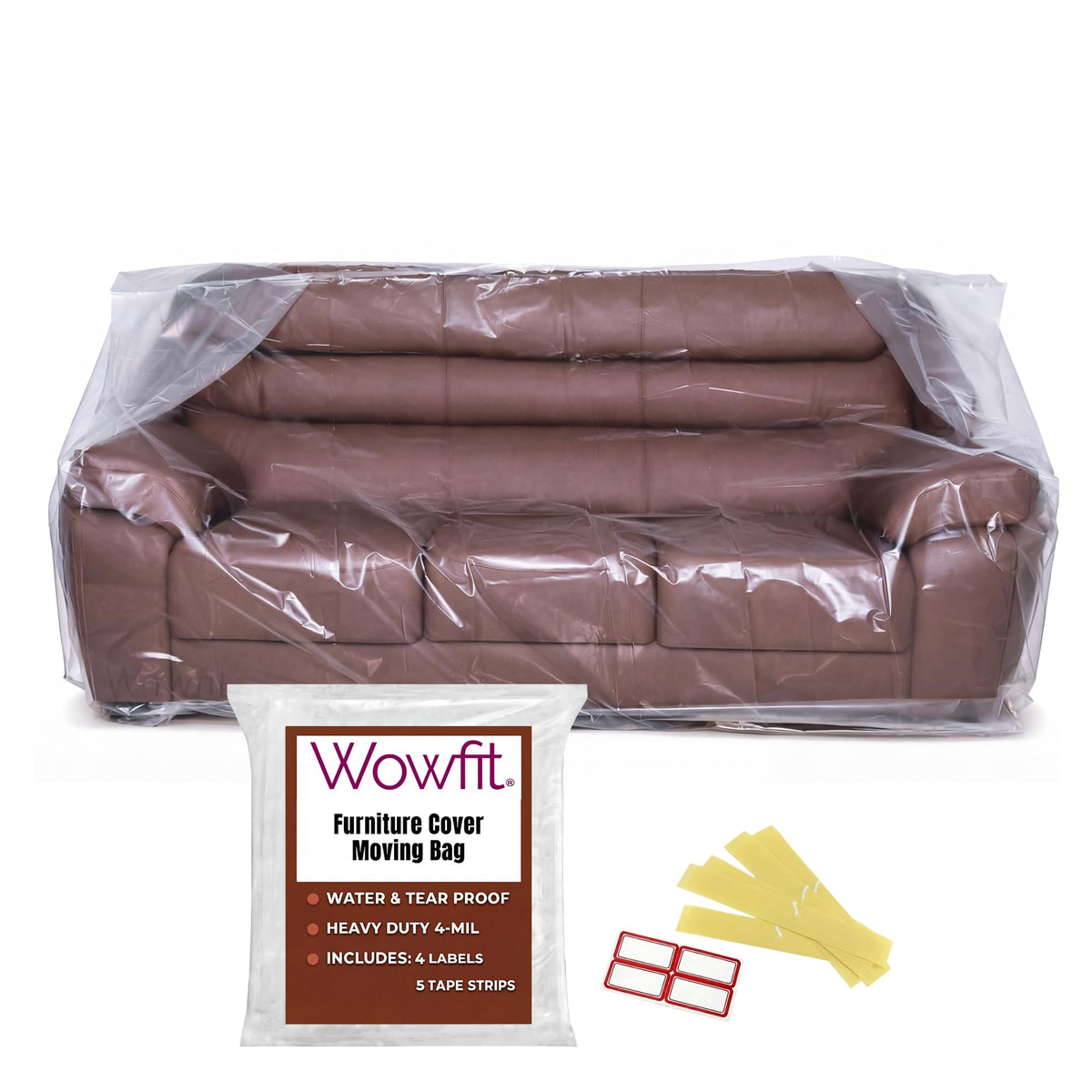 Wowfit furniture cover dust-proof bag shields sofas during moving and storage