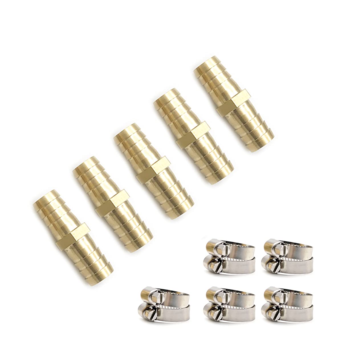 Wowoda brass hose mender with clamp for leak-free garden hose repair