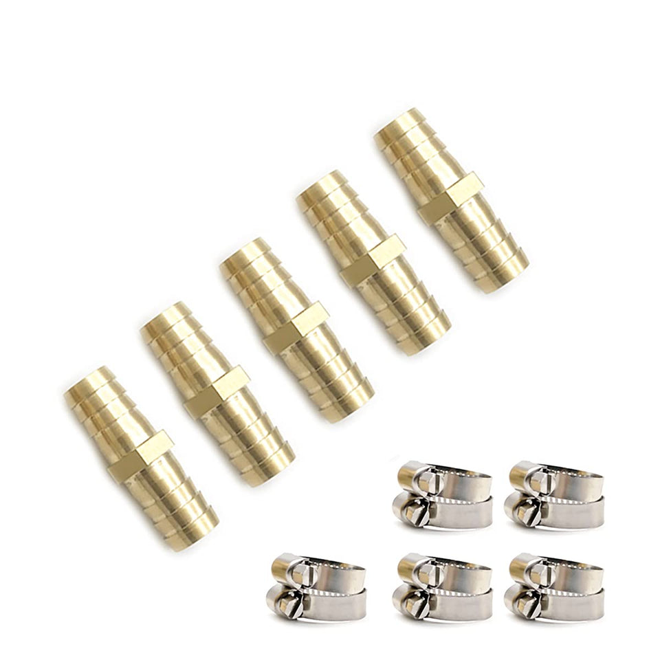 Wowoda brass hose mender with clamp for leak-free garden hose repair