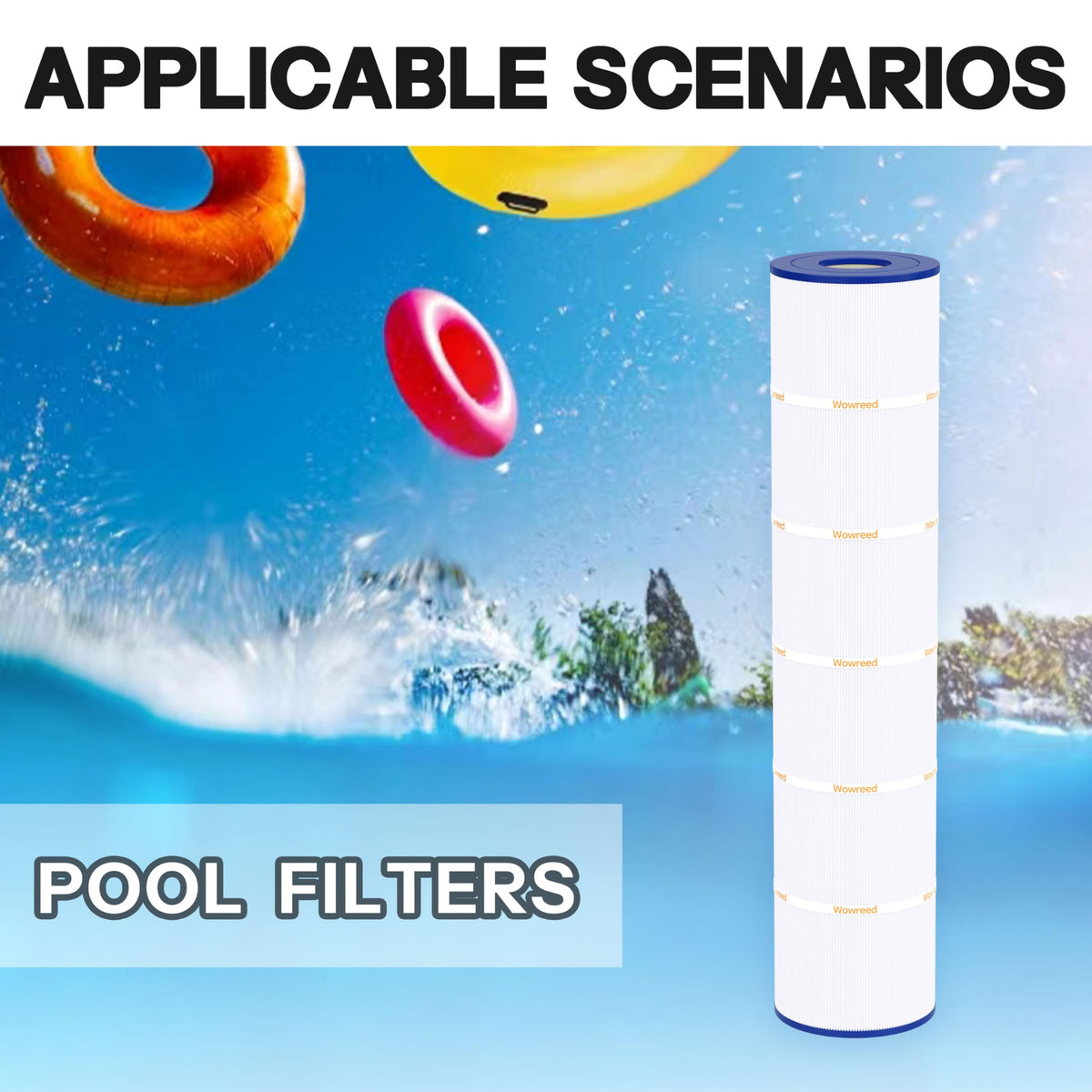 Wowreed 178585 pool filter provides durable, long-lasting use