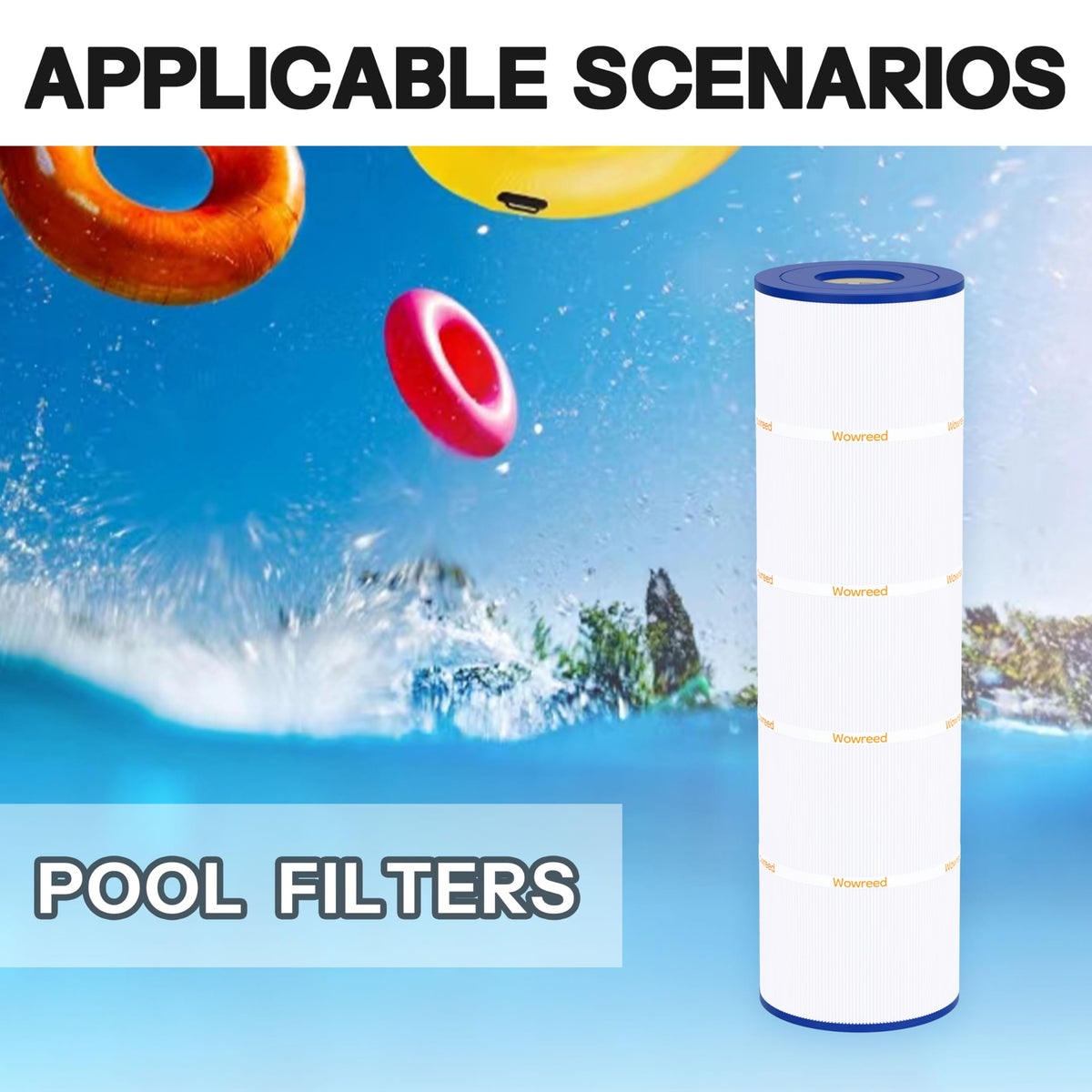 Wowreed pool filter clear water result suggests improved pool clarity and comfort.