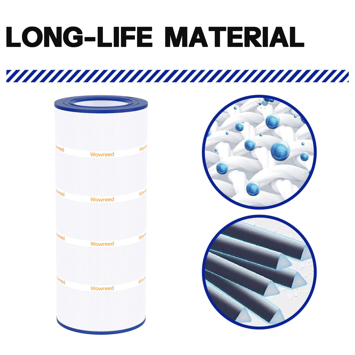 Wowreed pool filter outer dimension 10-1-16 inches for easy installation.