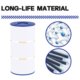 Wowreed pool filter top and bottom openings illustrate simple installation