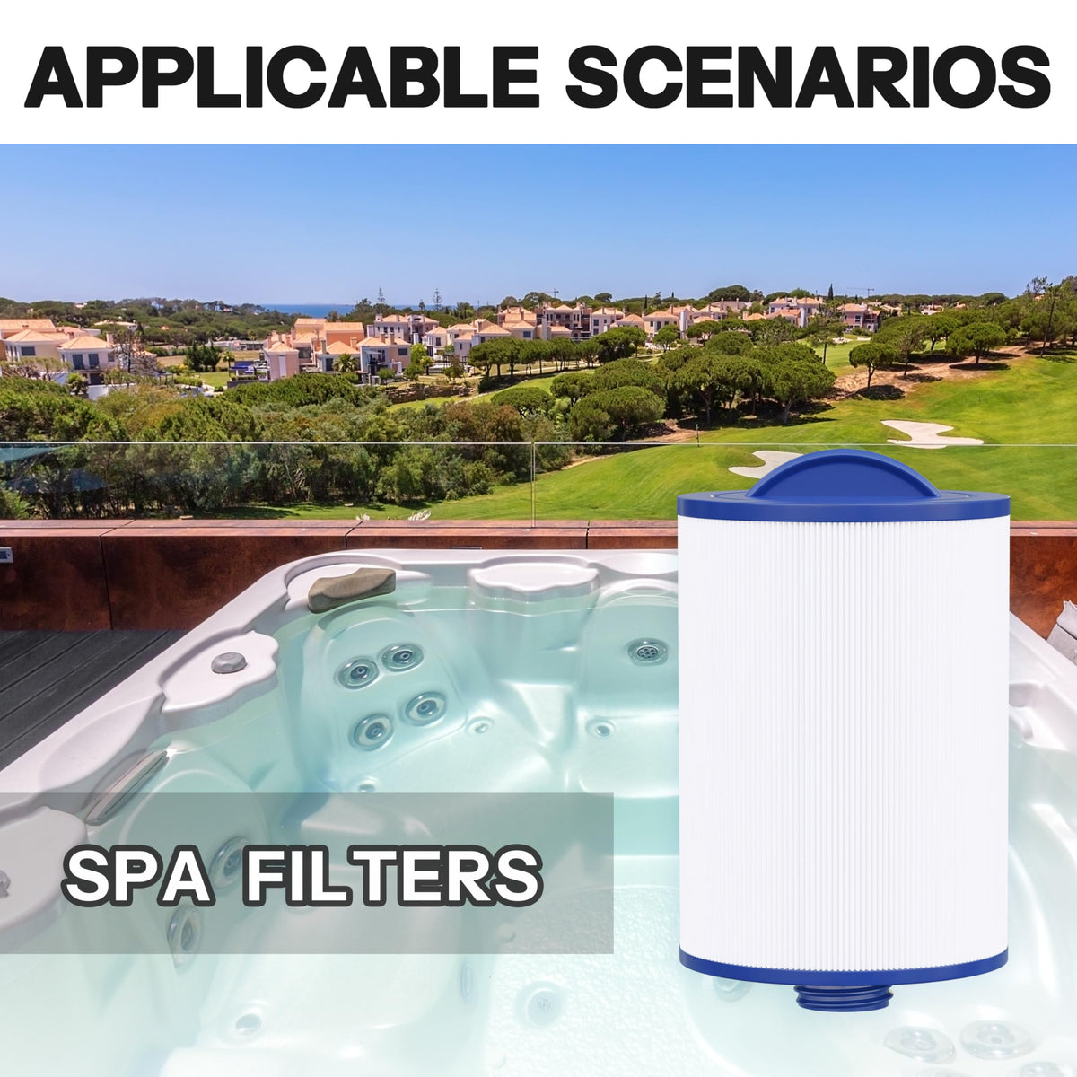 Wowreed Spa Filter shows 03FIL1400 filtration area for clarity