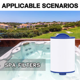 Wowreed Spa Filter shows 03FIL1400 filtration area for clarity