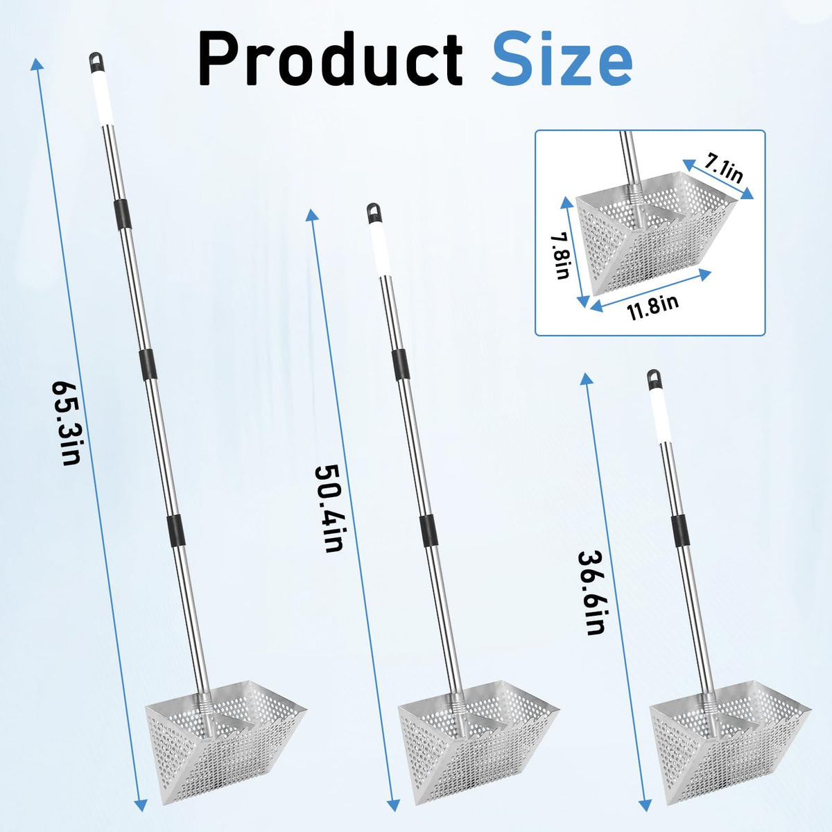 Woxnoc Sand Flea Rake 13 inch sifter for faster treasure sorting
