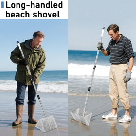 Woxnoc Sand Flea Rake 7 inch opening speeds sand to treasure separation